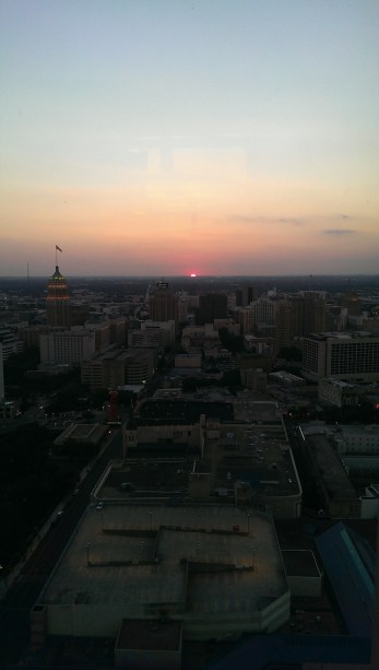 Same view at sunset. Pretty.