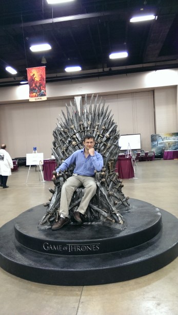 Yous truly sitting atop the Iron Throne. I suspect my reign over Westeros would be short but mercilessly bloody.
